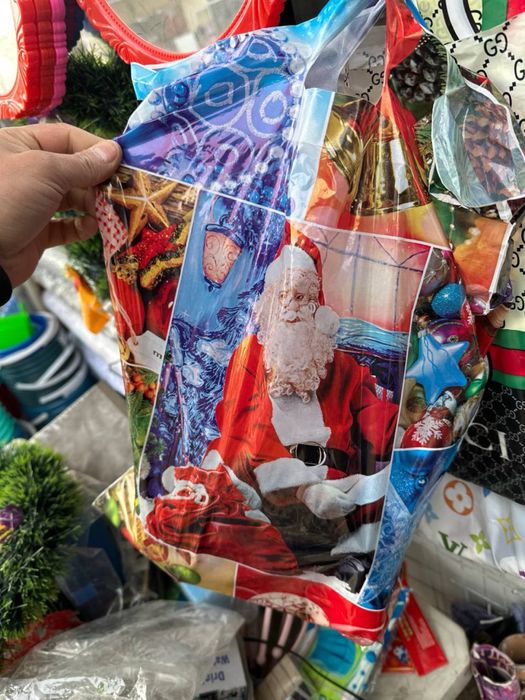 Новогодние целлофановые пакеты