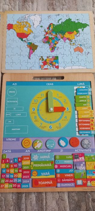 Calendar magnetic și puzzel-uri din lemn