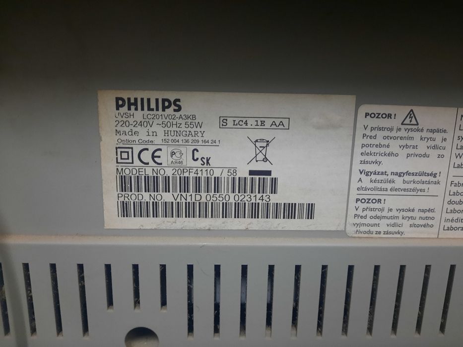 Televizor ploski analogovy