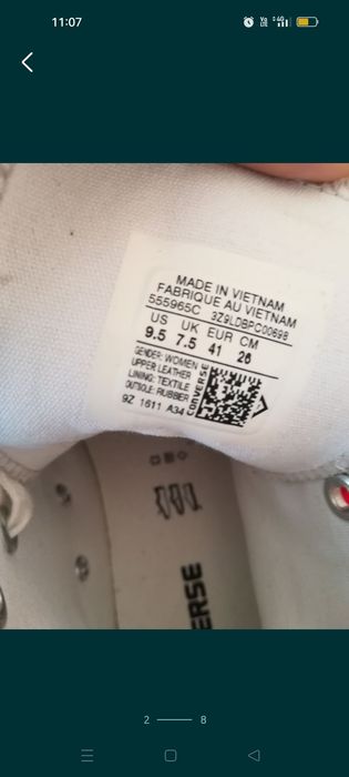 Bascheți Converse noi nr 41 dama piele