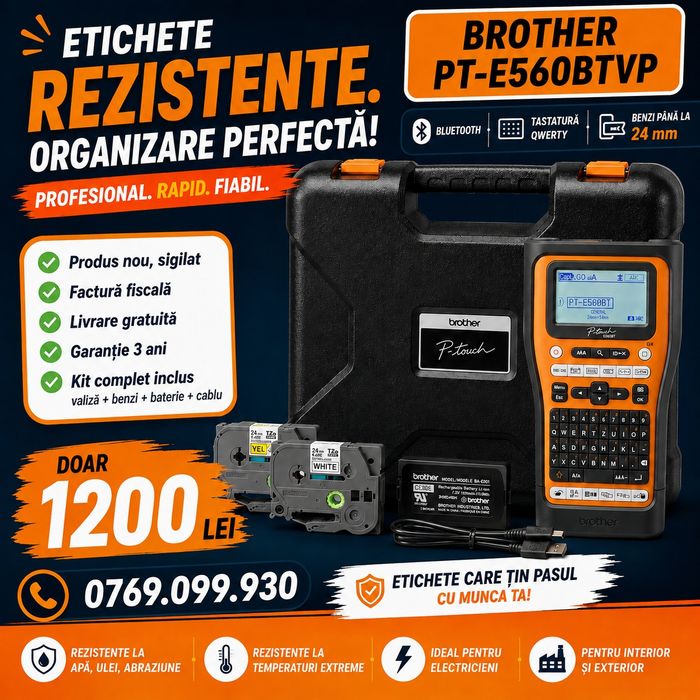 Brother PT-E560BTVP | Produs nou, sigilat | Livrare gratuita