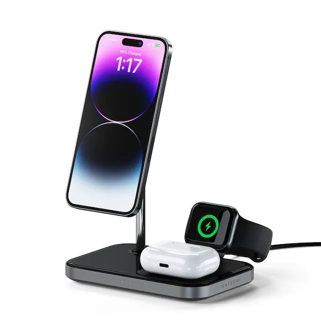 зарядное устройство Satechi Magnetic Wireless Charging Stand 3 в 1