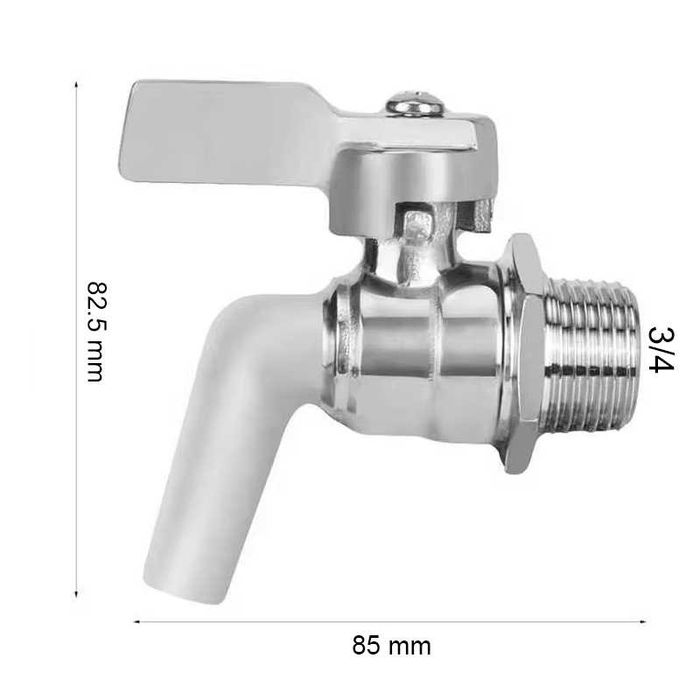 Иноксов кран 3/4 за неръждаем съд 20220109