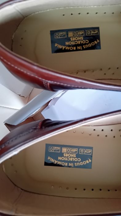 Mocasini din piele naturală noi