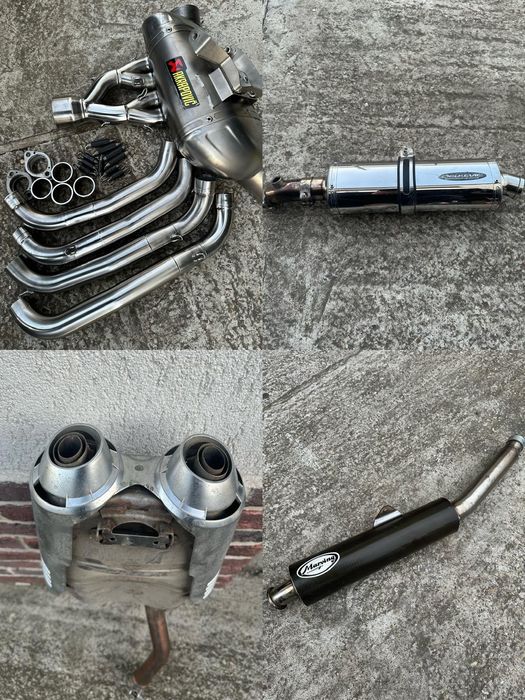 Akrapovic Full exhaust CBR650R/F, Delkevic ER6F/N, GSXR carbon, FZ6