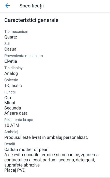 Ceas TISSOT, stare impecabila