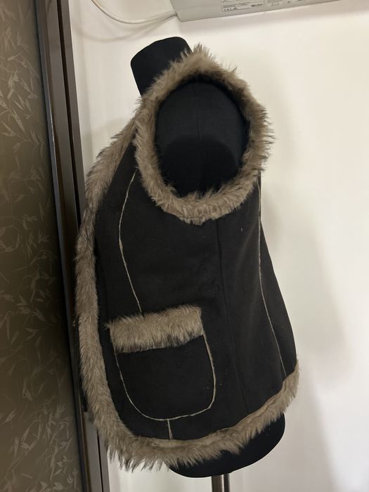 Vestă tip cojoc, stil rustic / montan