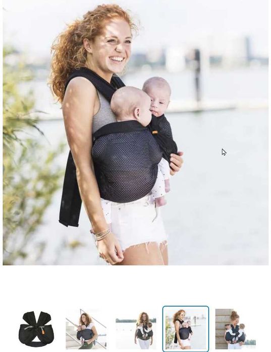 Minimonkey sling dublu impermeabil - Twin, negru - CA NOU