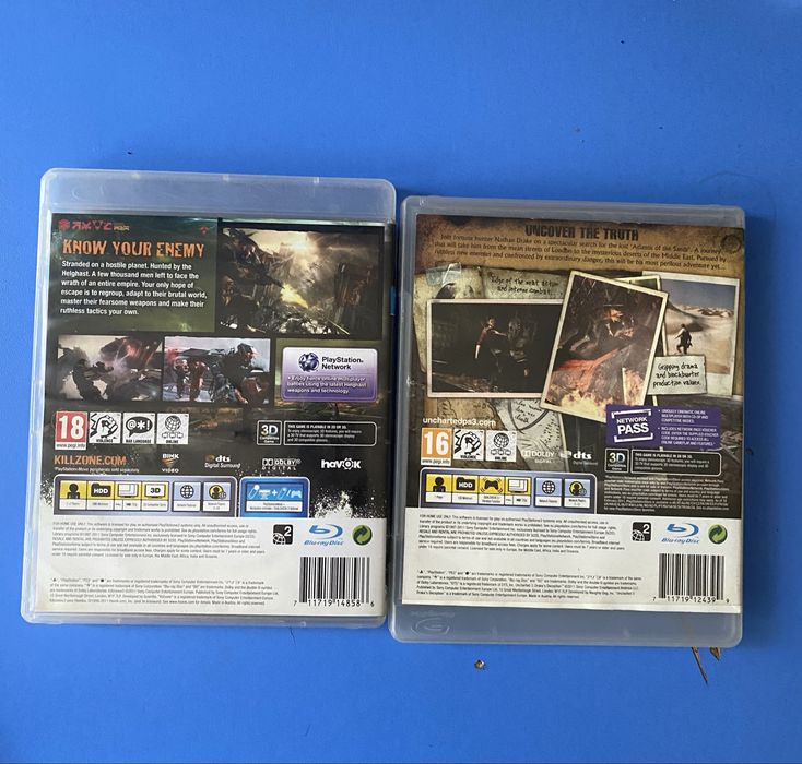 Диски PS3 Uncharted 3 и Killzone 3
