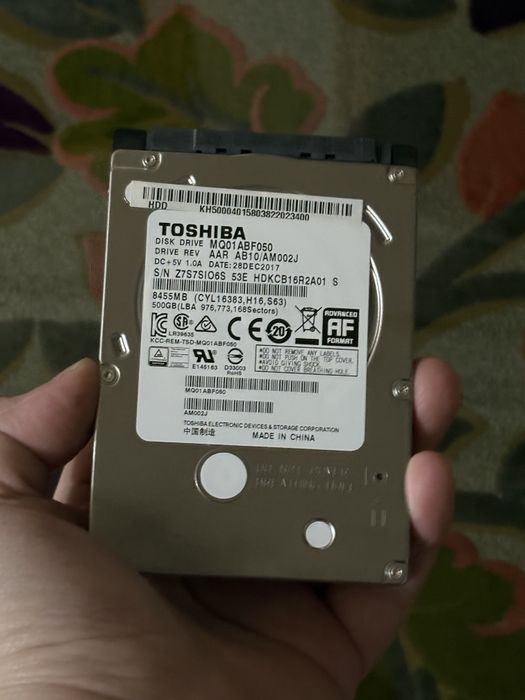 SSD TOSHIBA на 500 Гб товар возврату не подлежит.