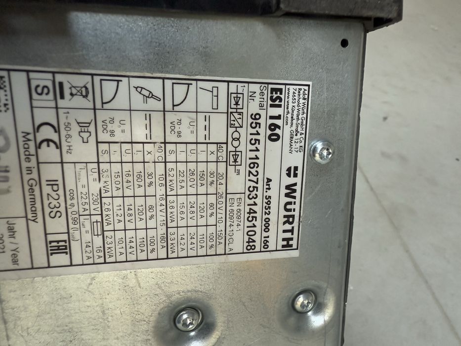 Aparat de sudura/invertor wurth esi 160