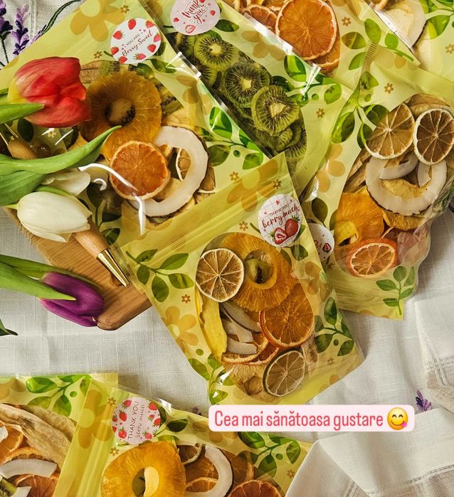 Chipsuri de fructe - fructe deshidratate