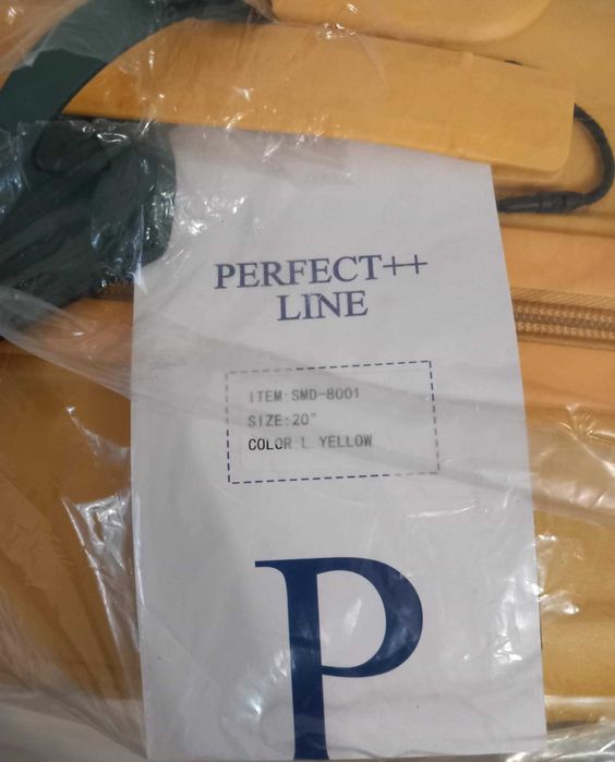 Куфар за ръчен багаж Perfect Line, PP, 20", Жълт