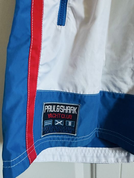 Pantaloni scurti / bermude , de la firma Paul & Shark , masura M / L , pentru barbati , ideali pentru plaja , originali , noi doar probati