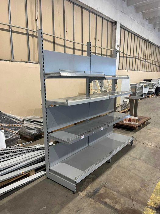 Метални рафтове с висока носимост 200 см, стелажи за магазини и други