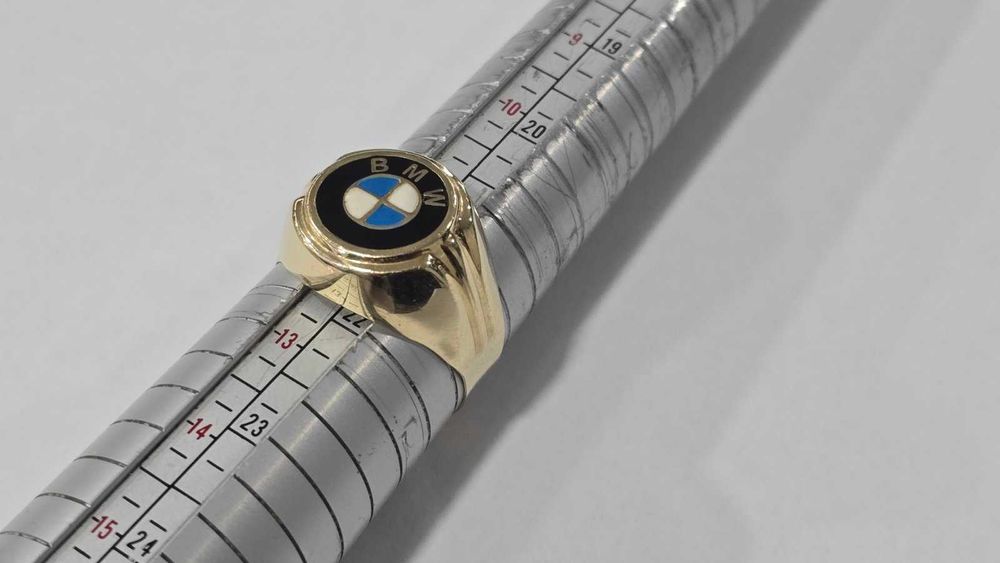 Мъжки златен пръстен BMW 14 карата