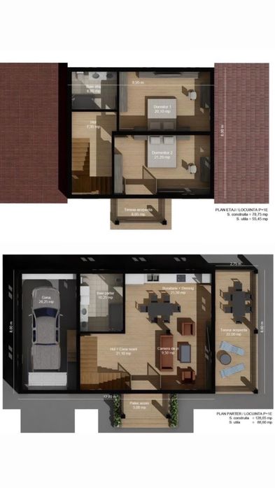 Ansamblu rezidențial – case moderne într-un cadru privat