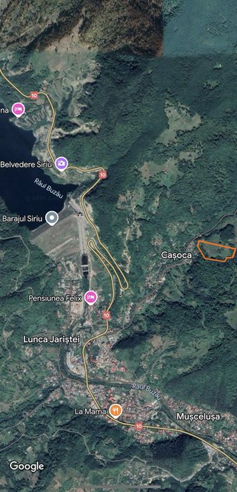 Teren intravilan in zona turistica Siriu (Cașoca), Buzău