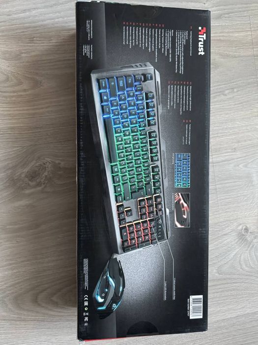 TRUST TURAL Gaming Combo – RGB клавиатура + геймърска мишка (НОВ)