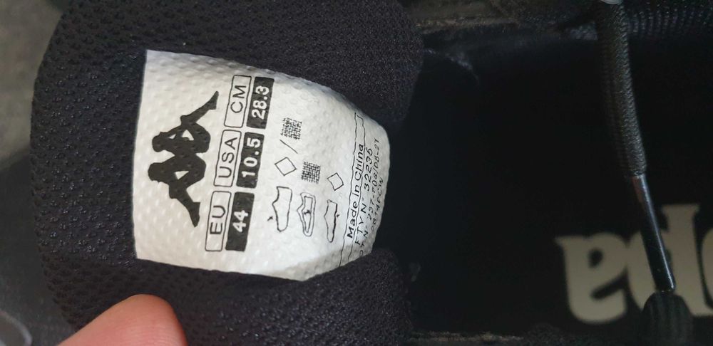 Kappa Veloce Mens Trainers Black Size EUR44