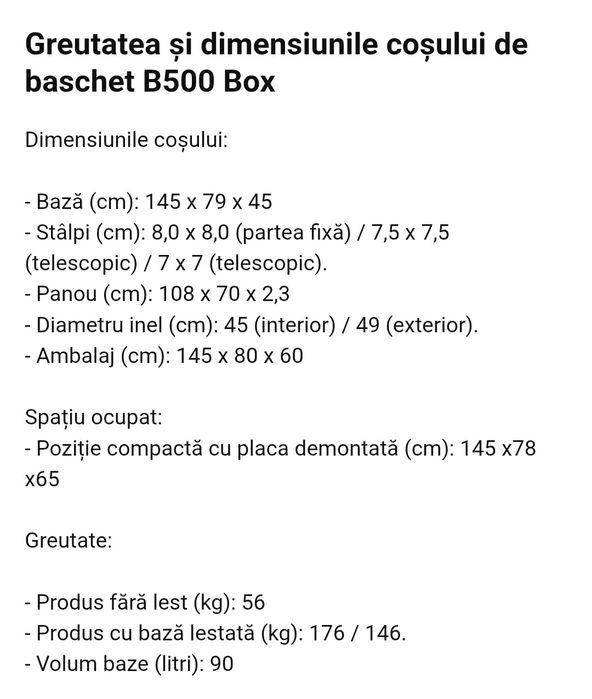 Cos baschet Tarmak