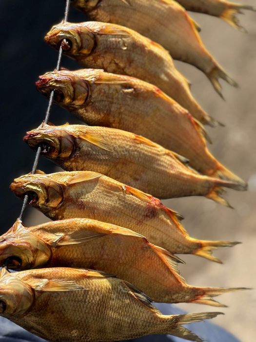 Рыба вяленая, копченая . Чехонь, Вобла, Лещ.