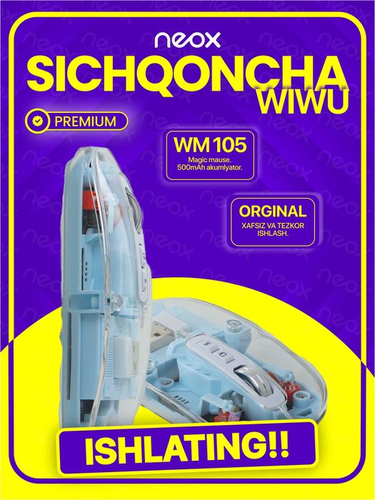 Wiwu Magic Mouse WM-103 — Sensorli, jim simsiz sichqoncha