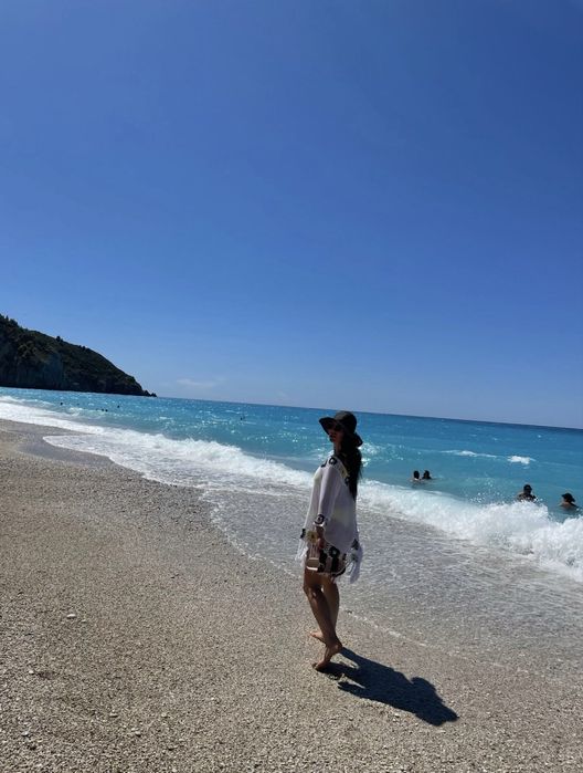 Плажна плетена рокля туника С-М-Л