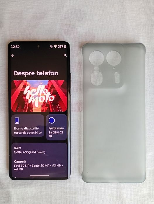 Vând/schimb Motorola Edge 50 Ultra, 16GB/1,02TB, full, garanție.