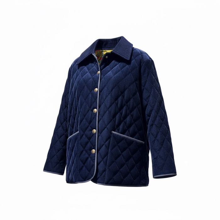 Бархатная стегенная куртка женская