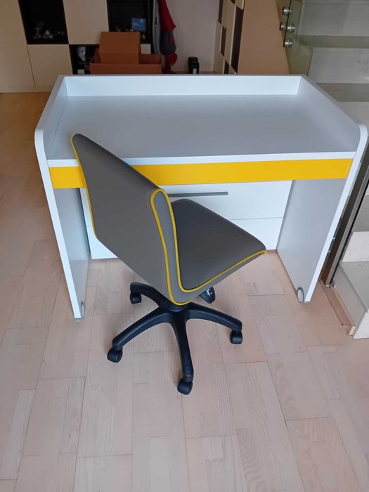 Ученическо бюро, скрин и стол, Almila Neo Yellow