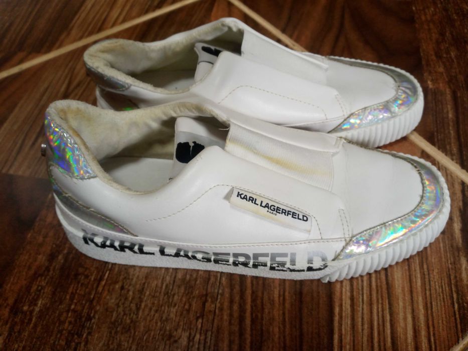 Кроссовки белые брендовые Timberland, Lagerfeld 37-38 размер