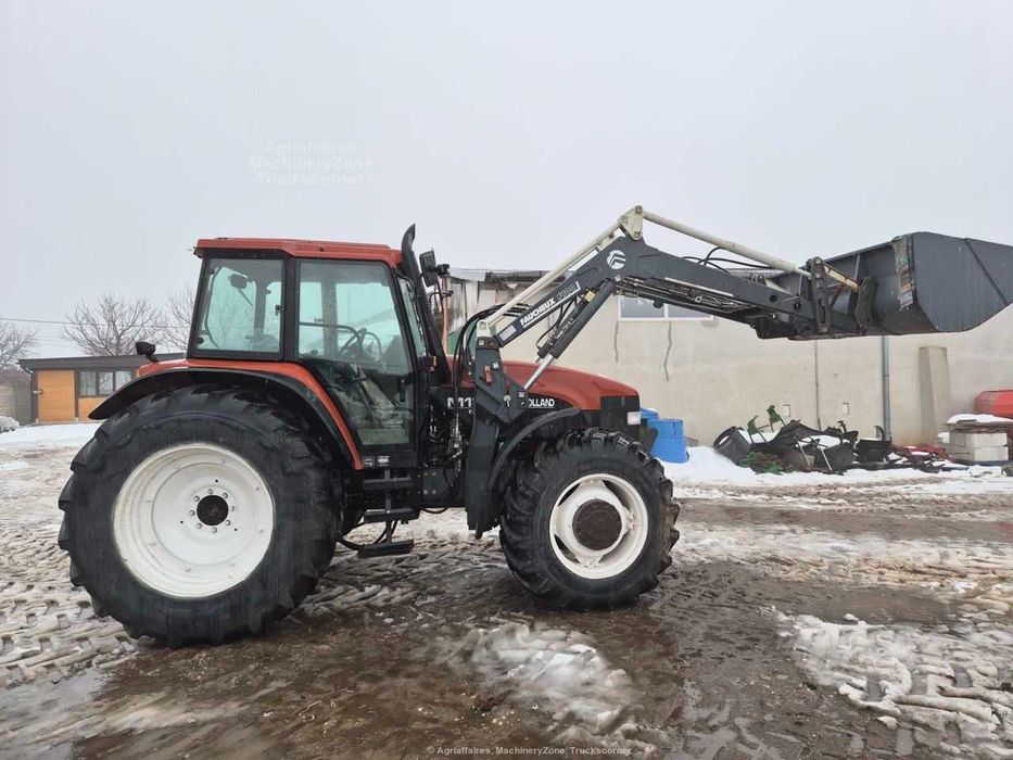 New Holland M135dt, AC, an 2000, incarcator frontal Faucheus cu 2 cupe