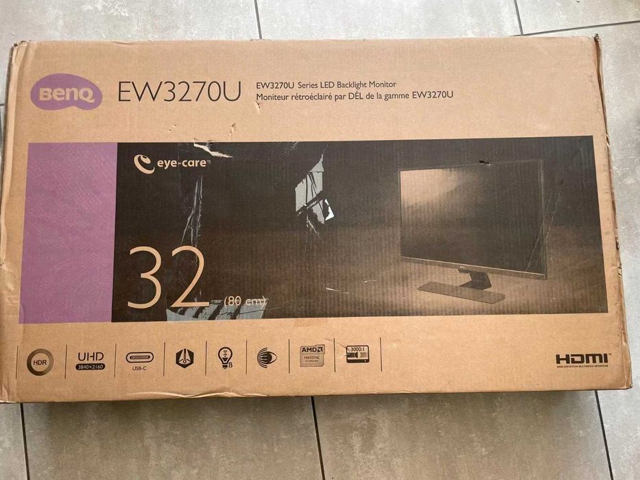 Benq 4K UHD AMD Free Sync 32 инча монитор HDR Low Blue Light ew3270u-t