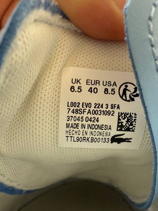 Кеды   оригинальные Lacoste