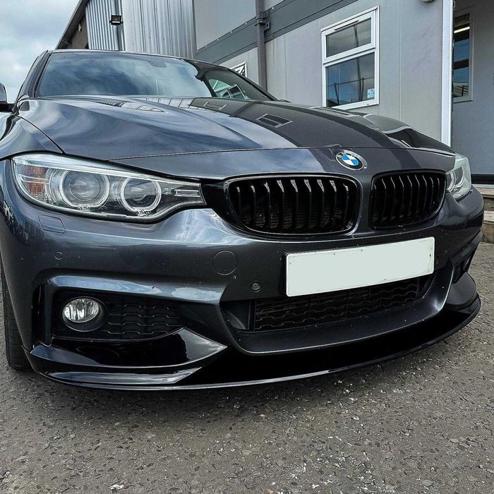 Преден лип спойлер BMW 4 Series F36 (2014–2020), черен гланц, бмв ф36