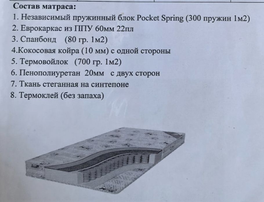 Продам новый матрас