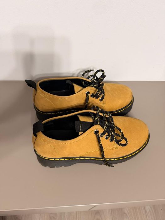Mocasini/loafers galben mustar piele intoarsa
