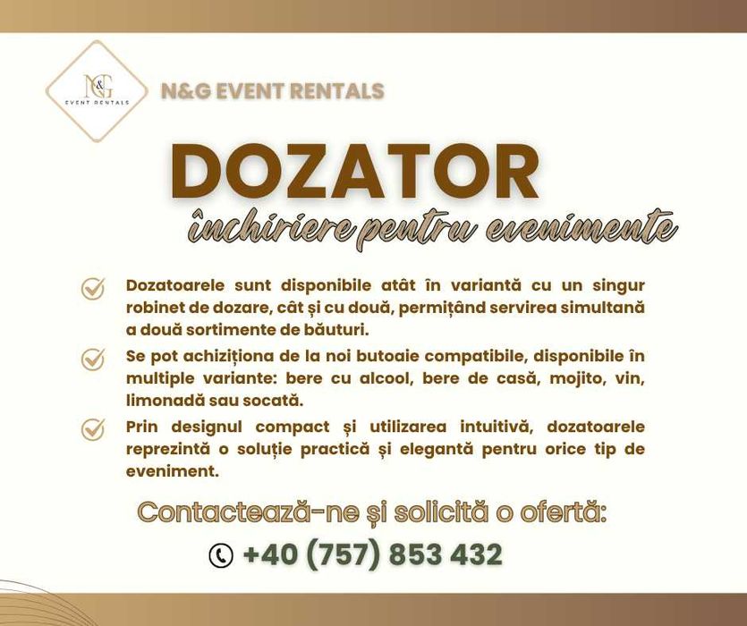 Dozator de bere/bere de casă/vin/mojito/limonadă - Închiriere