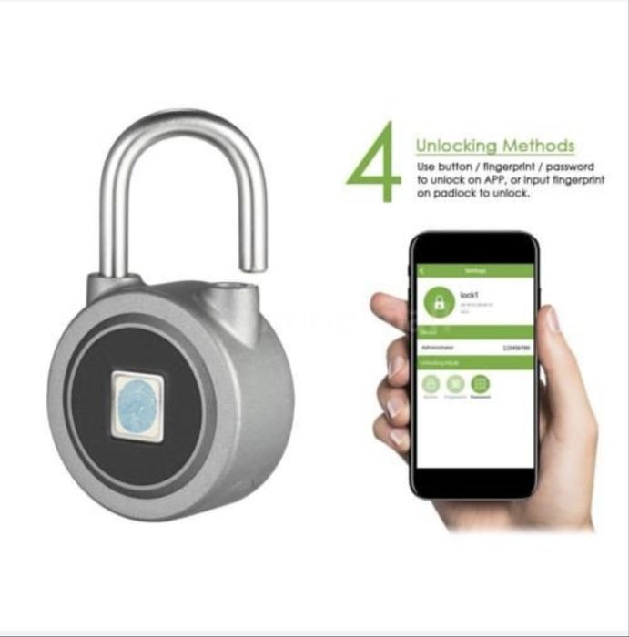 Lacat cu amprenta, bluetooth si cheie digitala