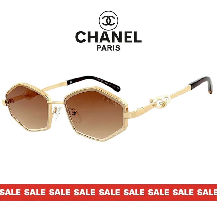 Chanel Paris 2026 дамски слънчеви очила – Ромбоидна рамка с перла