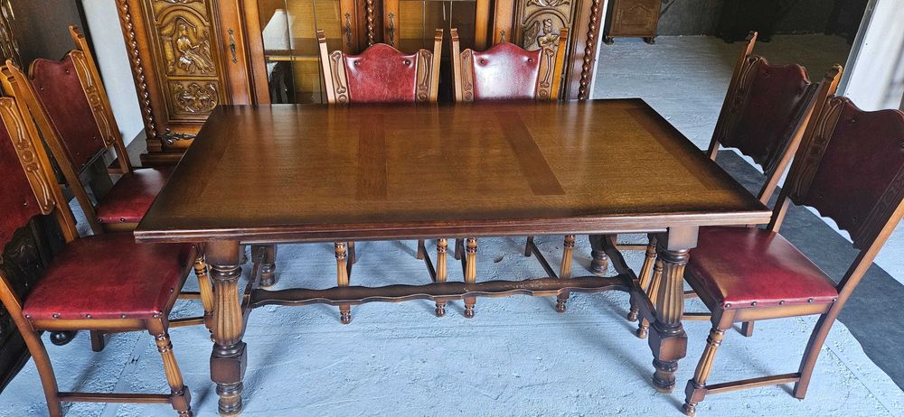 Mobila rustica servanta ,masa cu 6 scaune