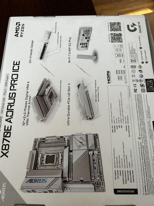 Procesor(ryzen 7 9800x3d) si placa baza(auros x870E) pc