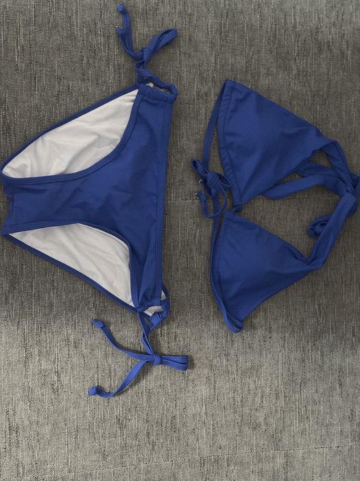 Set bikini damă 5 moduri Triunghi șnur Multi-stil pentru plajă & piscină – Albastru L