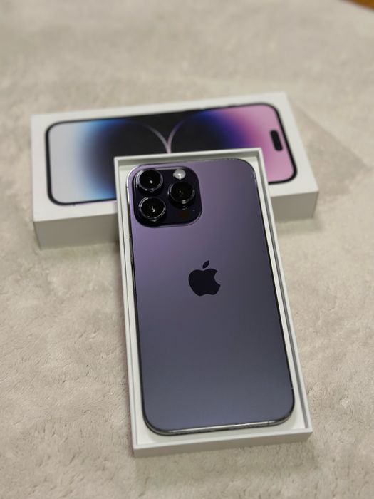 iPhone 14 Pro Max Deep Purple 128 GB 90% full box stare buna 5G