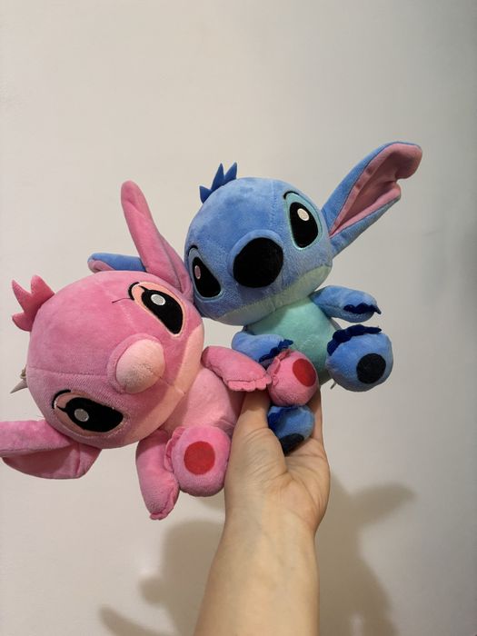 Set 2 jucării de pluș Stitch și Angel