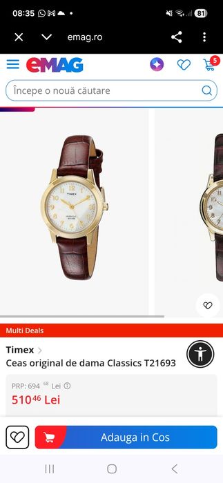 Vand ceas timex classict