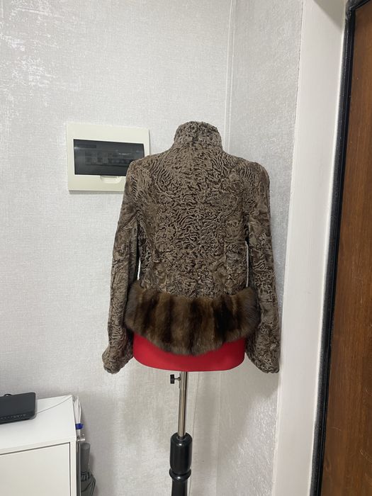 Шуба автоледи каракульча, соболь, 40-46