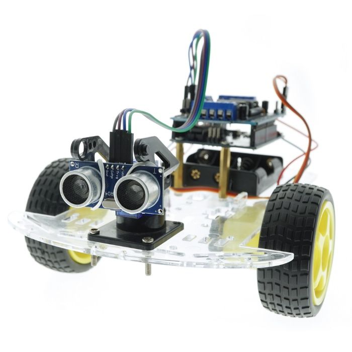 Kit Robot smart car sasiu 2WD cu arduino UNO R3 si senzor ultrasonic