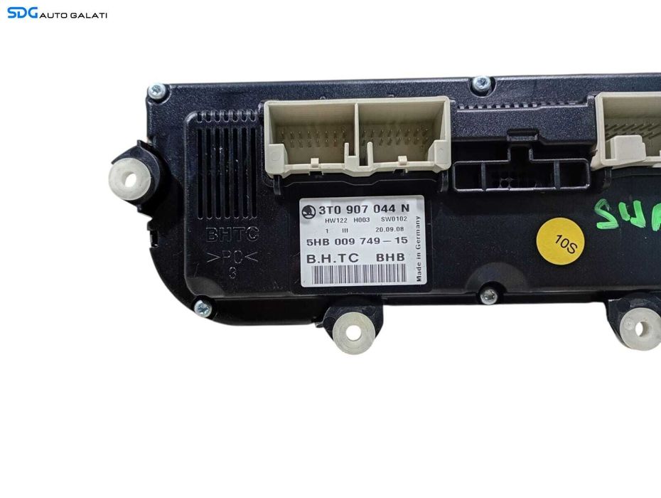 Panou Modul Unitate Comanda AC Aer Conditionat Clima Climatronic Dublu Dual Zone cu Incalzire in Scaune Scaune Skoda Octavia 2 2008 - 2013 Cod 3T0907044N [LC0897]